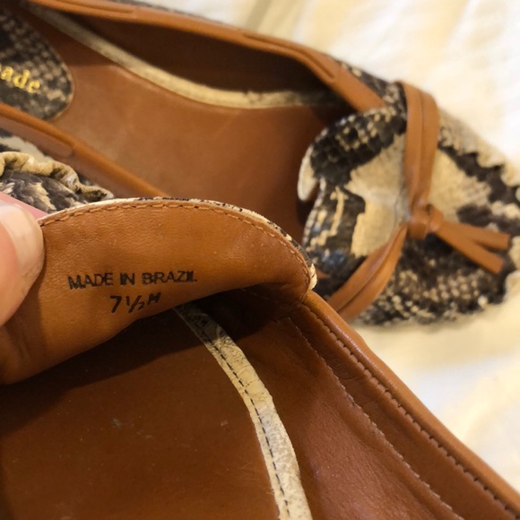 KATE SPADE leather snakeskin moccasin loafer 7.5 - Picture 6 of 6